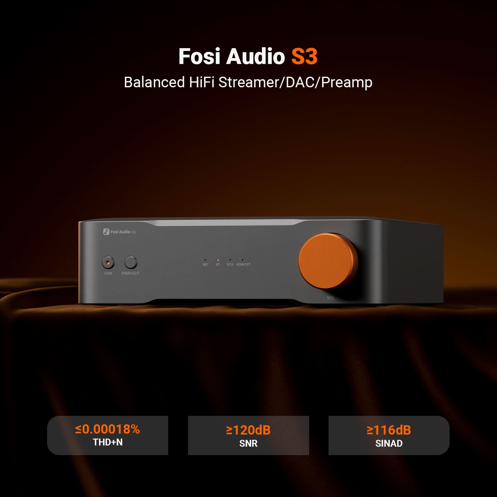 Fosi Audio S3 Balanced HiFi Streamer - Fosi Audio
