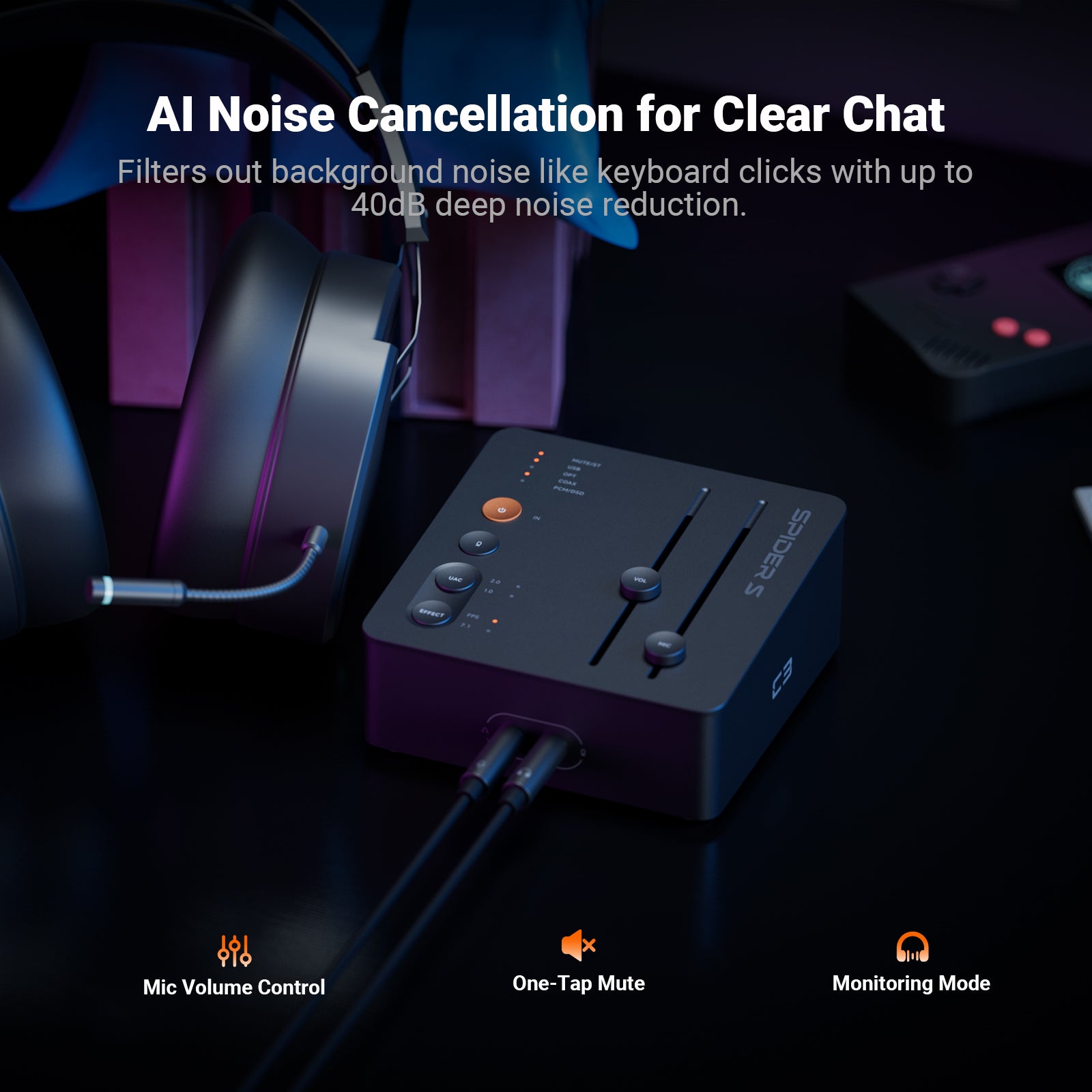Fosi Audio C3 Gaming Sound Card & DAC/Amp