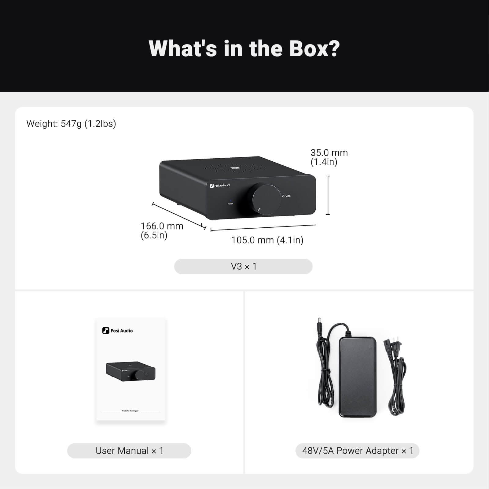Fosi Audio V3 Mini Stereo Amplifier