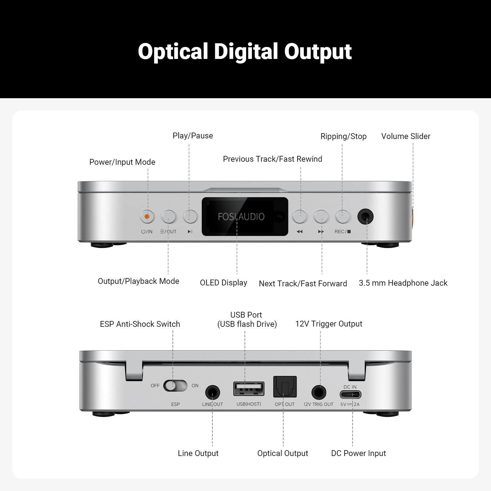 Fosi Audio Merak CD Player