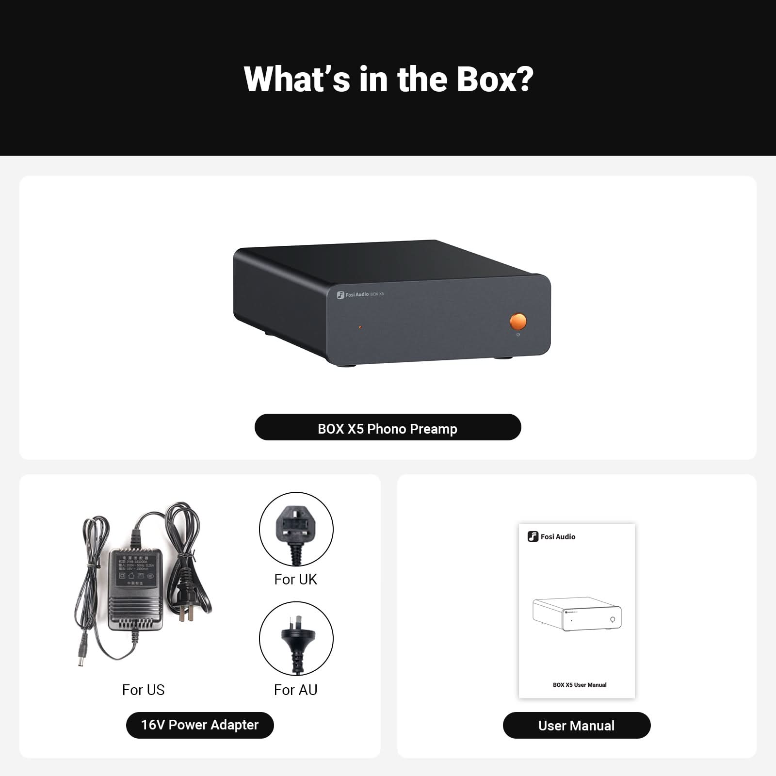 Fosi Audio Box X5 Phono Preamplifier