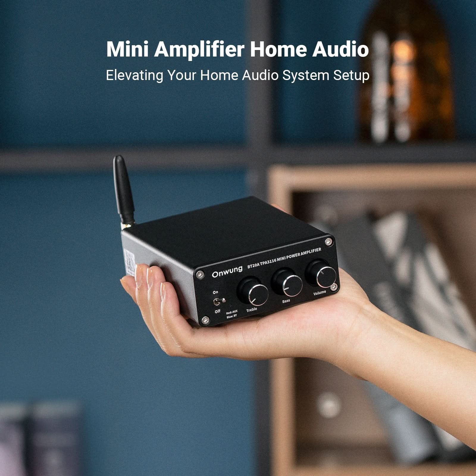 Onwung BT20A Bluetooth Stereo Amplifier - Fosi Audio