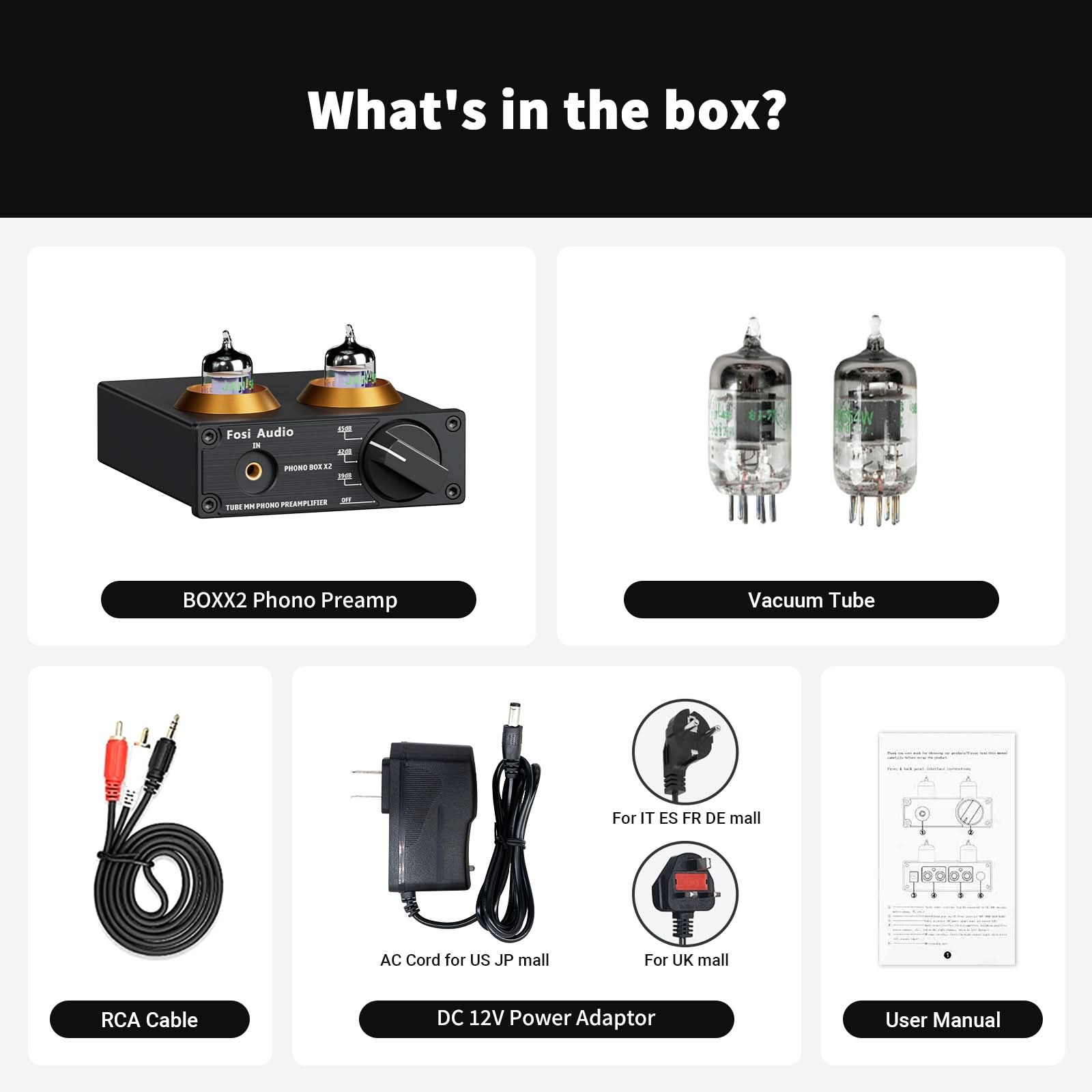 Fosi Audio Box X2 Phono Preamp for Turntable Preamplifier HiFi MM Phonograph Preamplifier for Record Player - Fosi Audio