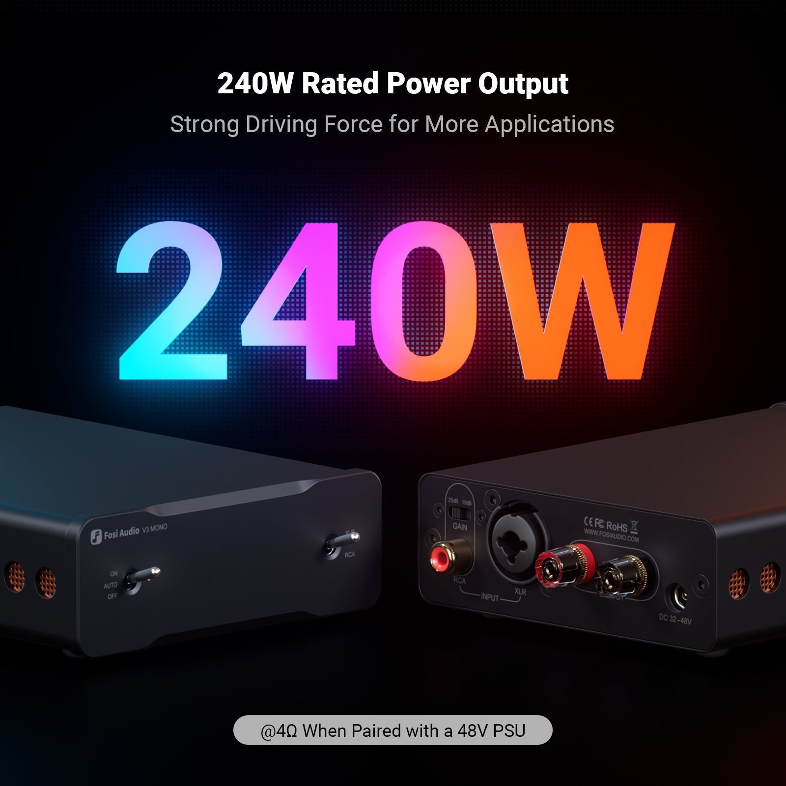 Fosi Audio V3 Mono Monoblock Power Amplifier - Fosi Audio