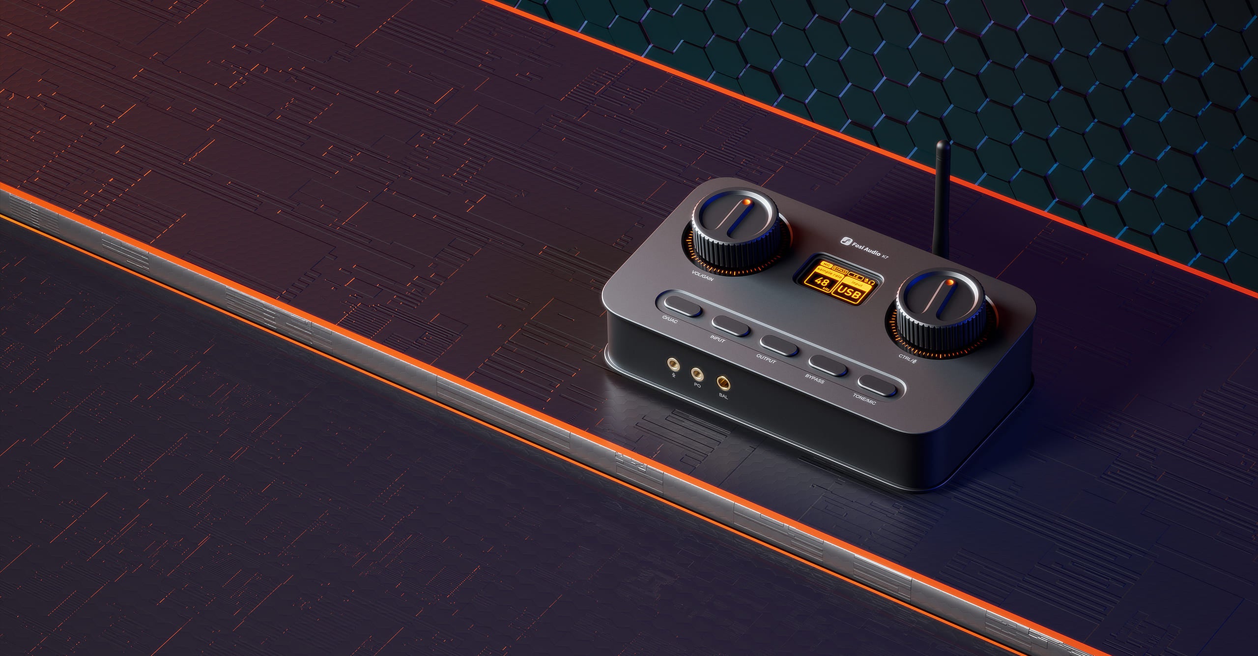 Fosi AudioK7 Gaming DAC Headphone Amplifier