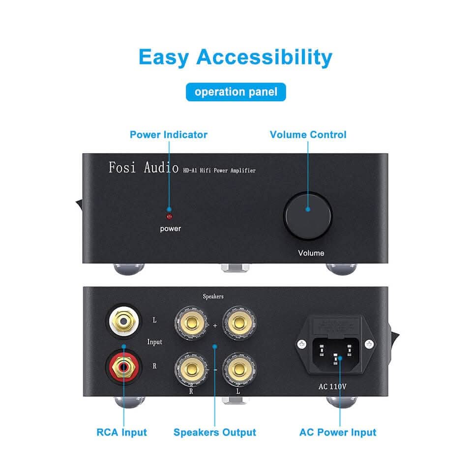 Fosi Audio HD-A1 Hi-Fi Home Class AB Power Amplifier