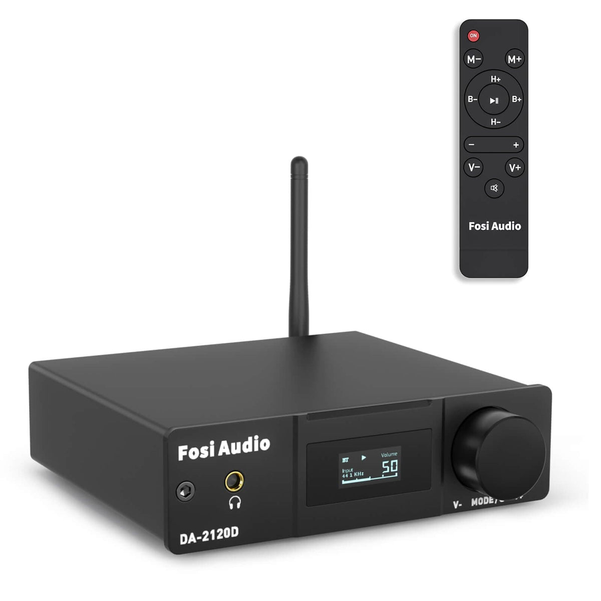 Fosi Audio DA2120A Bluetooth 5.0 DAC Hi-Fi Stereo Receiver Audio Amplifier  Support aptX 2.1 CH Integrated Class D Digital Power Amp for Passive