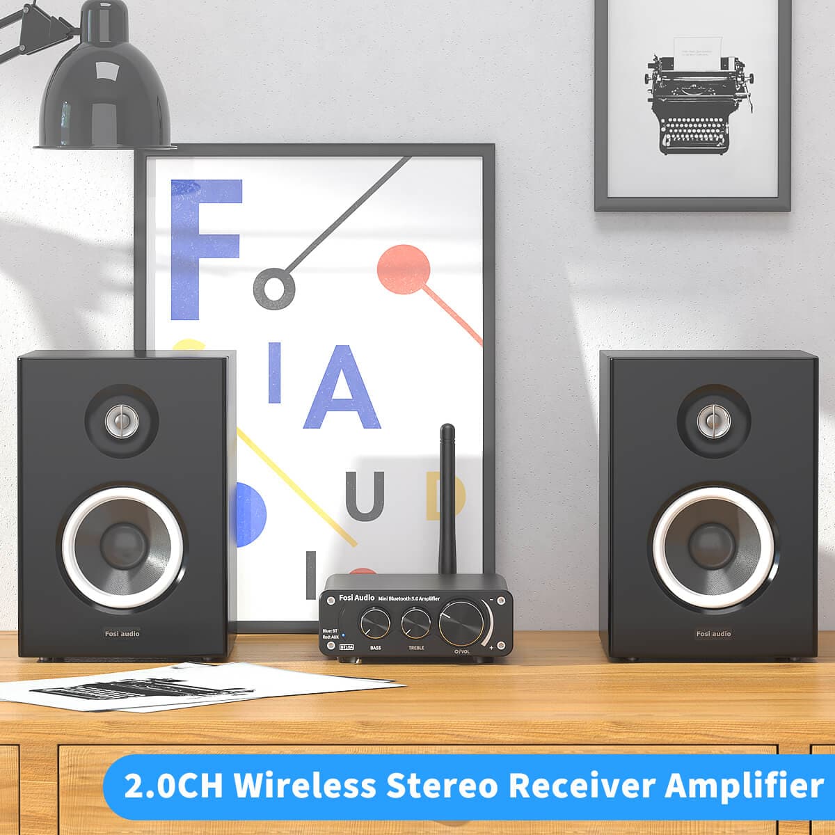 HiFi-2.1-Kanal-Verstärker Bluetooth  Subwoofer-Verstärker-Lautsprecher-Receiver