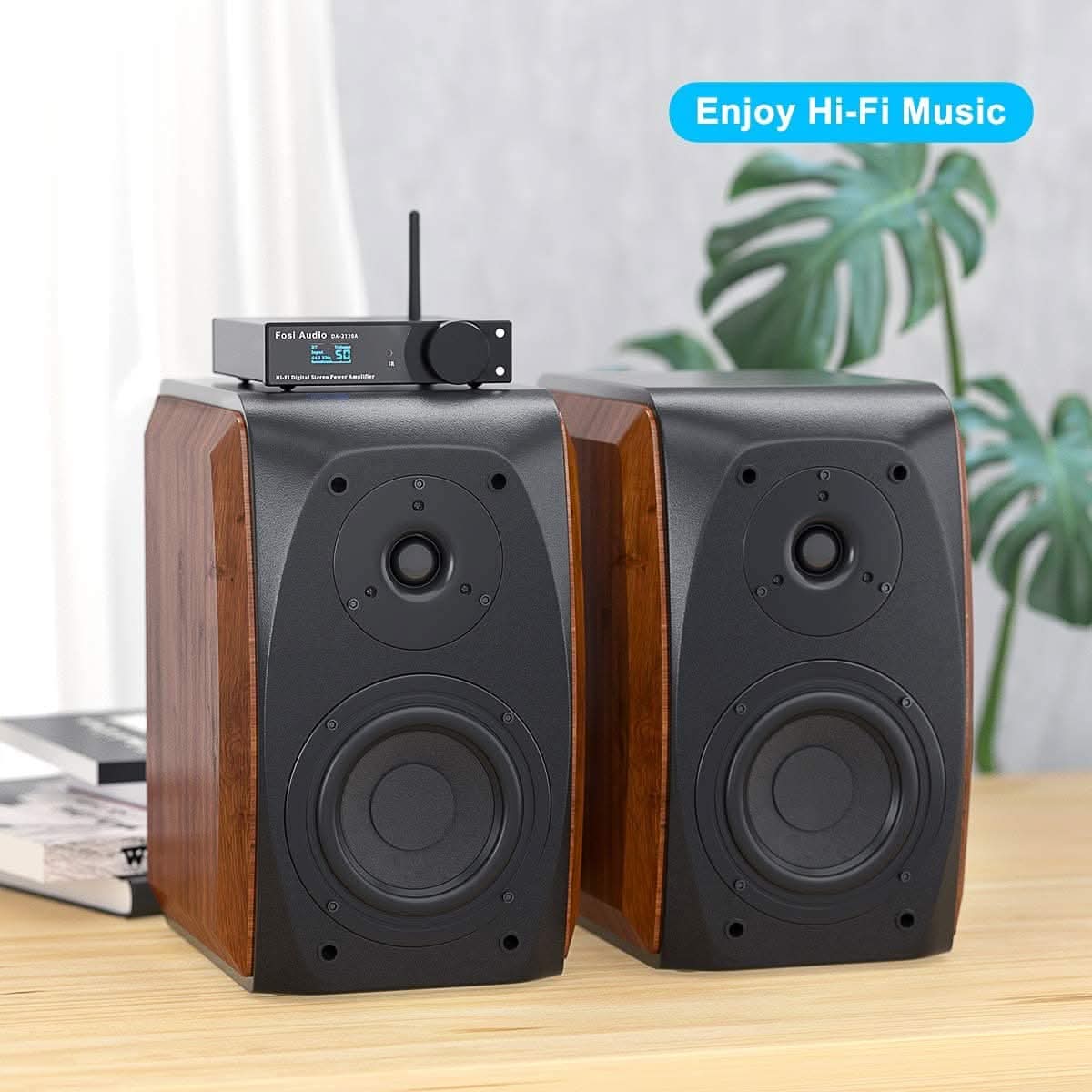 Fosi Audio DK560-N Bookshelf Speakers