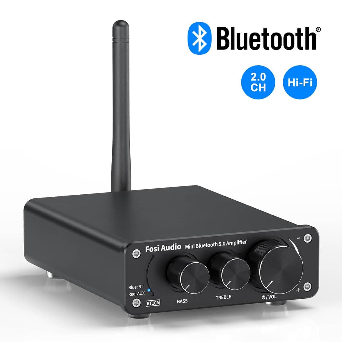 Bluetooth 5.0 Stereo Audio Amplifier Receiver 2CH 50W x 2 BT10A