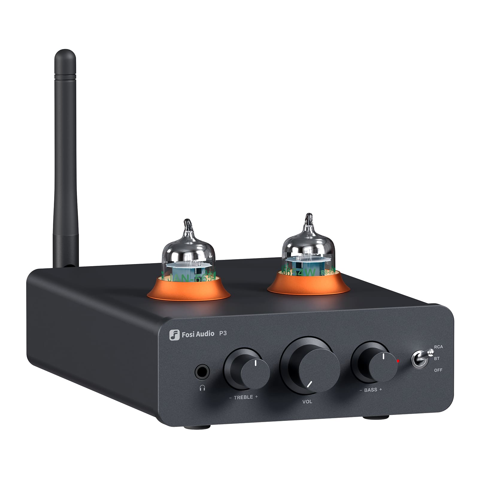Fosi Audio P3 Tube Preamp with Bluetooth aptX LL HD Bass and Treble Tone Controls - Fosi Audio