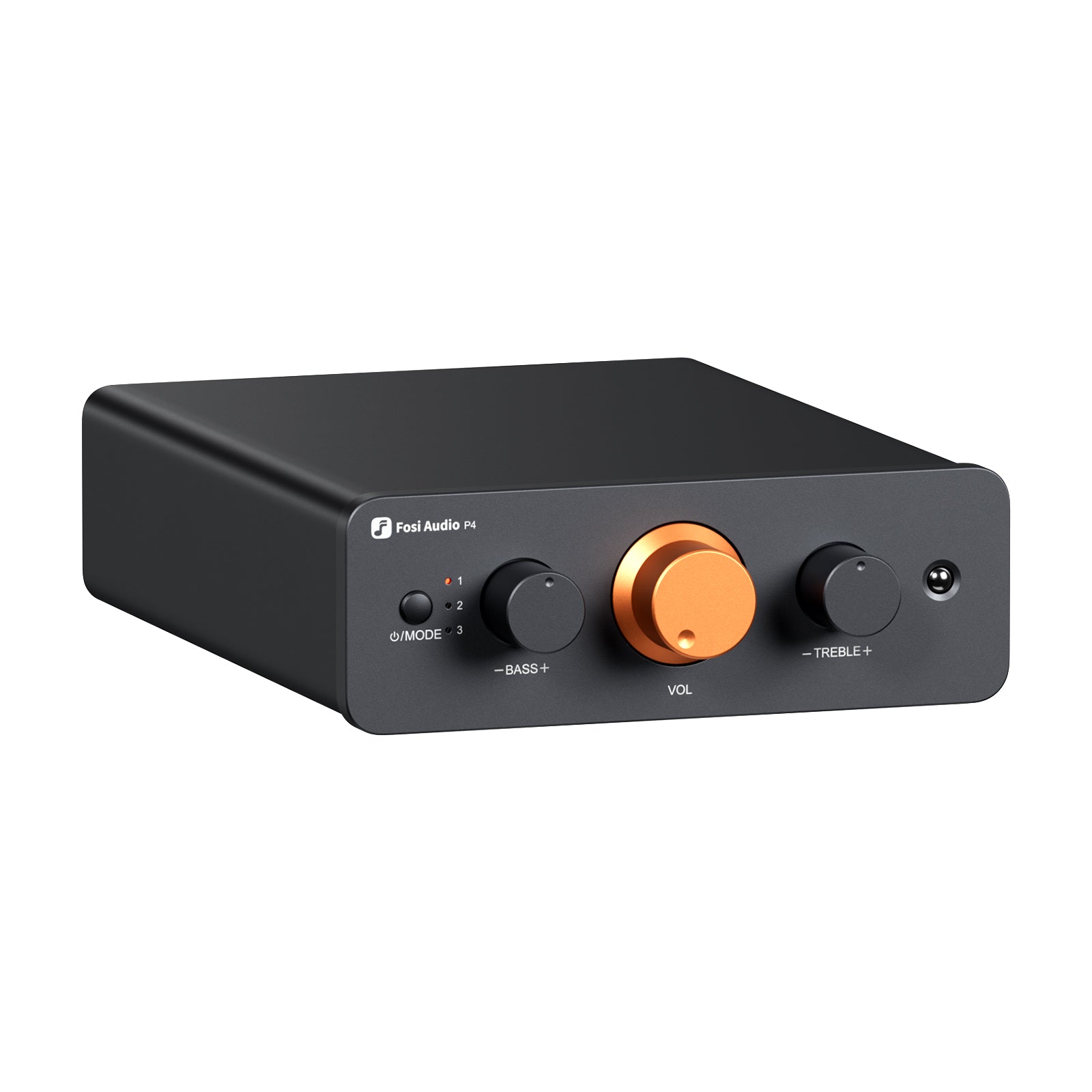 Fosi Audio P4 Mini Preamp with 3 RCA Inputs, EQ/Bypass, Treble & Bass Tone Control - Fosi Audio