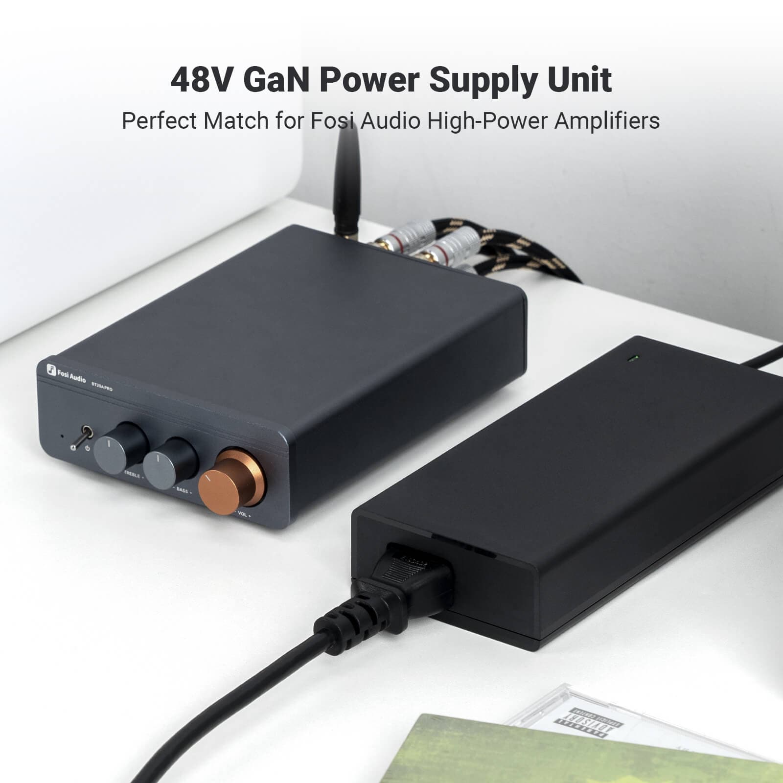Fosi Audio 48V GaN Power Supply Unit for TB10D, BT20A PRO,V3