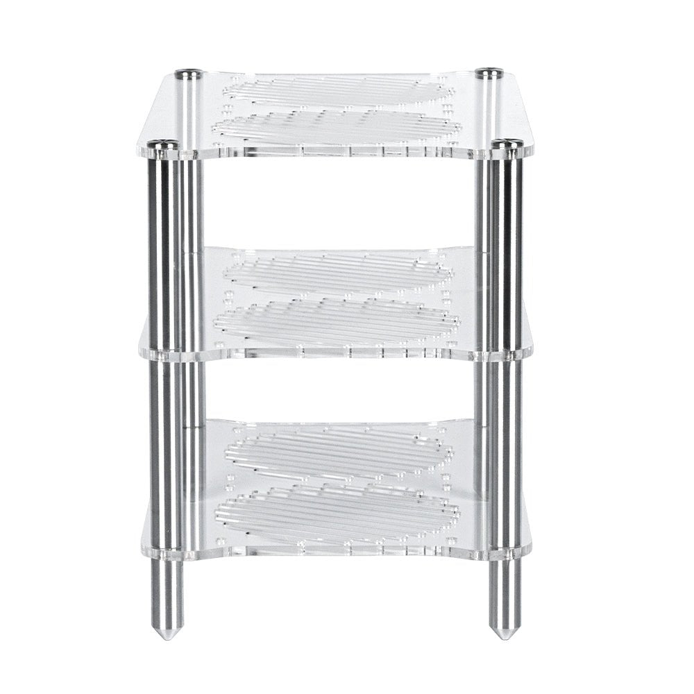 Fosi Audio Audio Component Rack Acrylic 3 - Layer Rack Aluminium Holders for HiFi Audio Equipment Amplifier - Fosi Audio