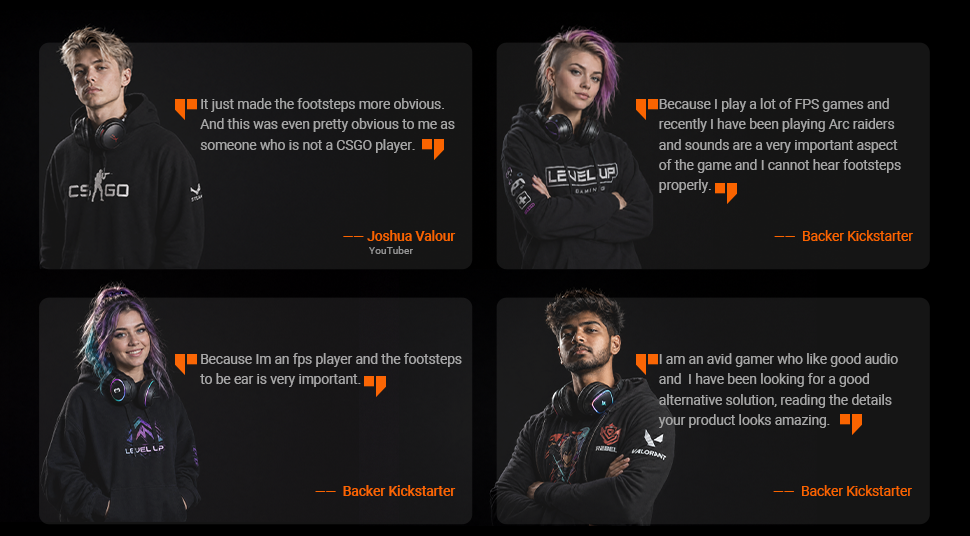 Feedback from four gamers