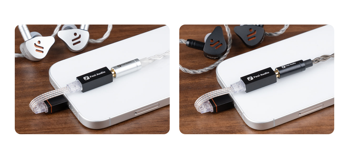 Fosi Audio D2 Adattatore USB-C A 3.5mm – DAC Per Auricolari IM4, 32bit/384kHz, Supporto Microfono E Telecomando