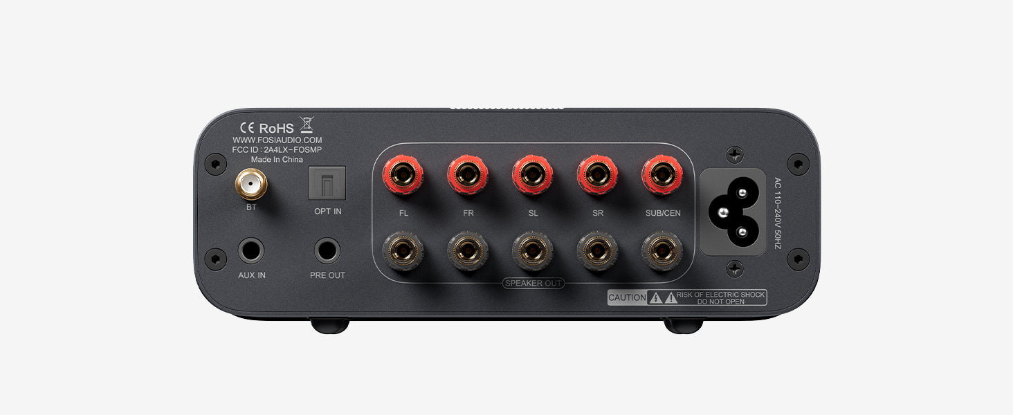 Fosi Audio HT4S Bluetooth Amplifier for Outdoor Speakers, 4