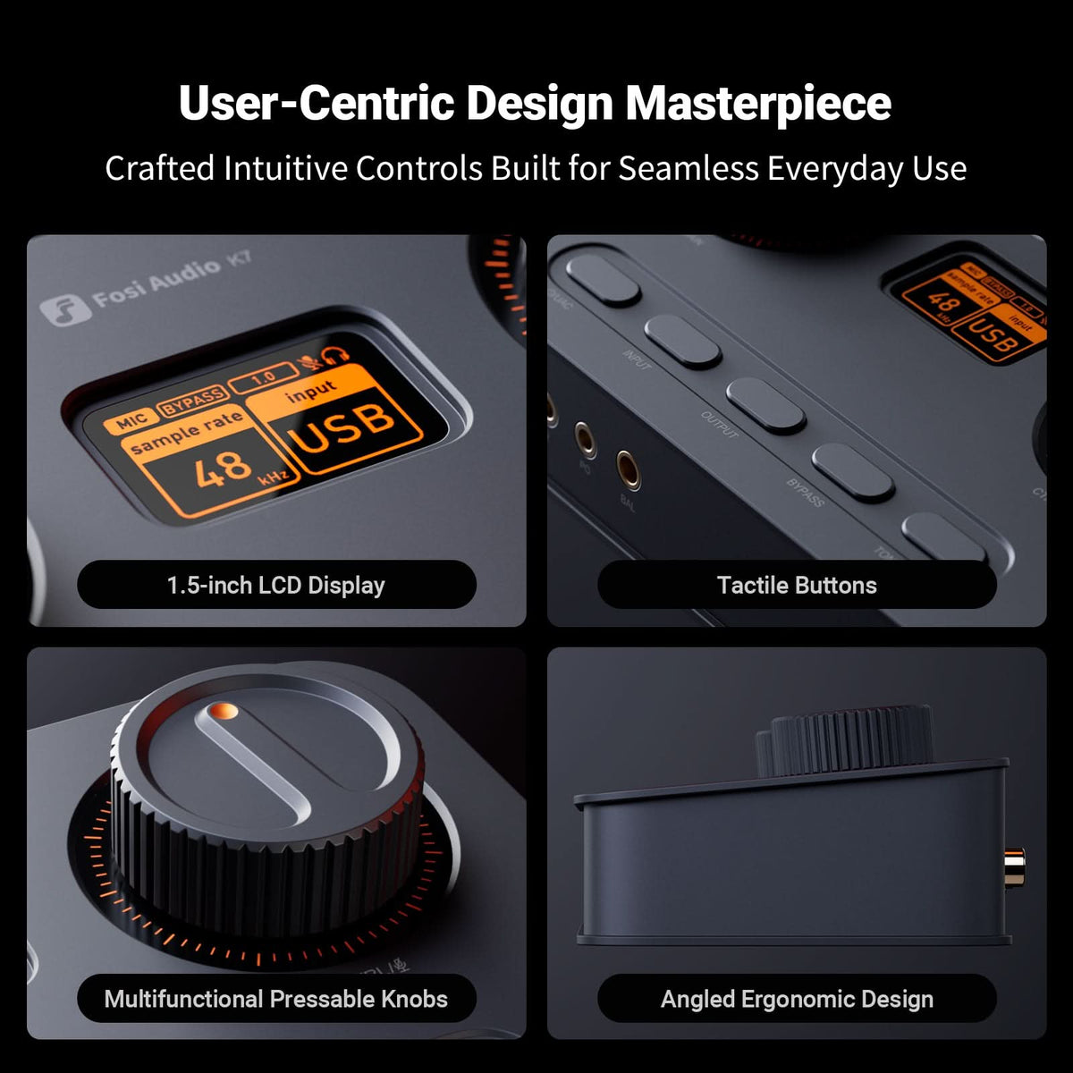 Fosi Audio K7 Desktop DAC Headphone Amplifier