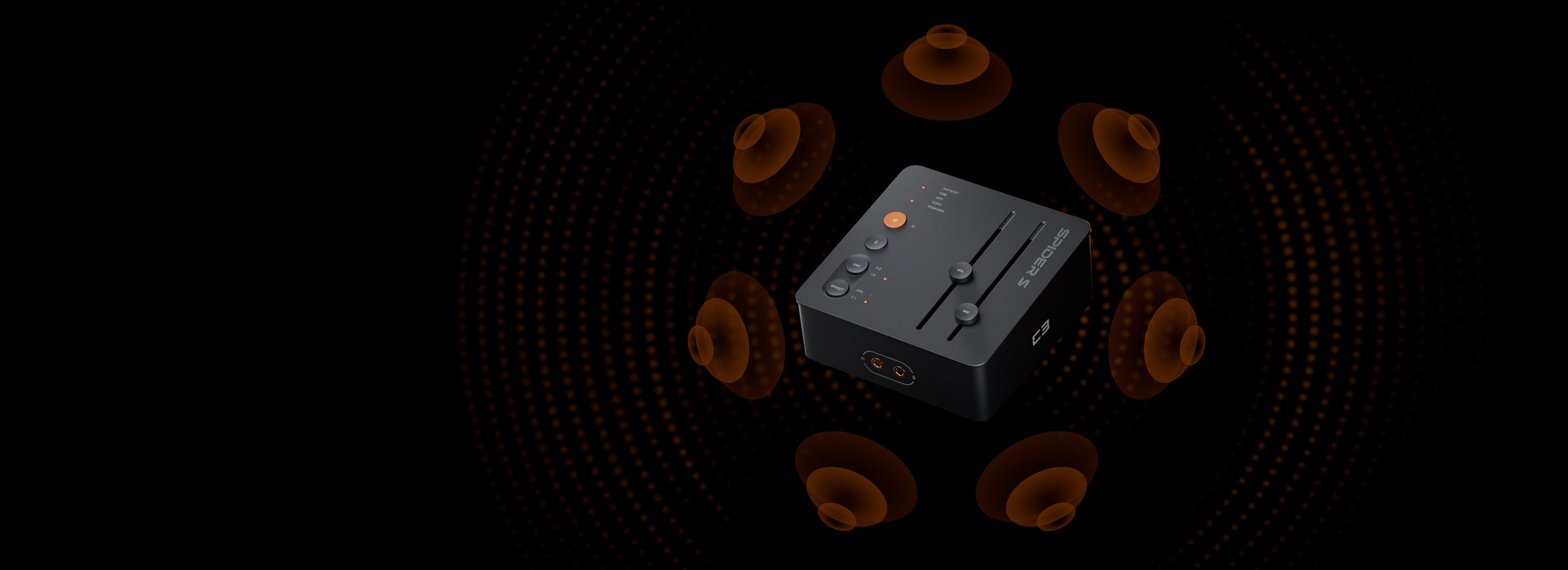 C3 surrounded by a 7.1 spatial audio field
