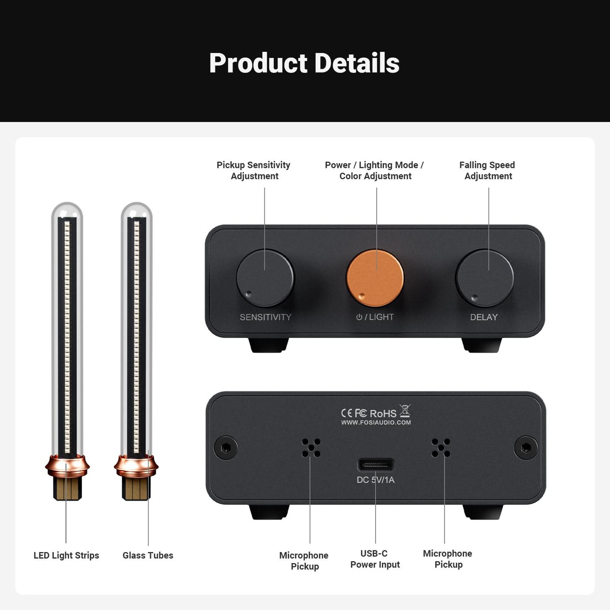 Fosi Audio Music Rhythm Visualizer Light