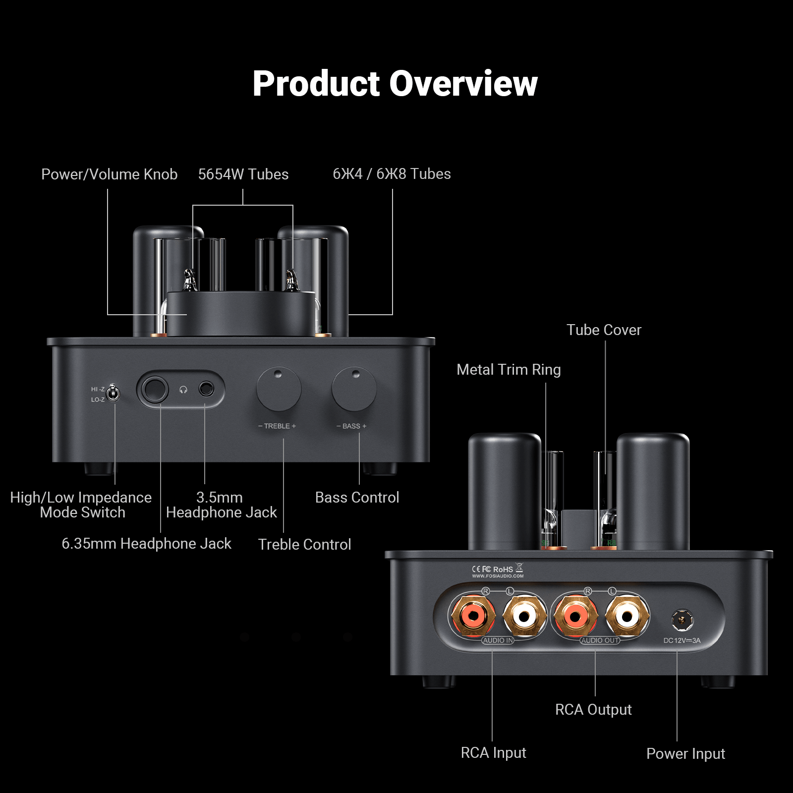 Fosi Audio GR70 Tube Headphone Amp - Fosi Audio