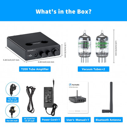 Fosi Audio T20X Bluetooth Tube Amplifier Headphone