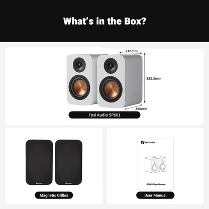 Fosi Audio SP601 Orange Version Passive Bookshelf Speakers - Fosi Audio