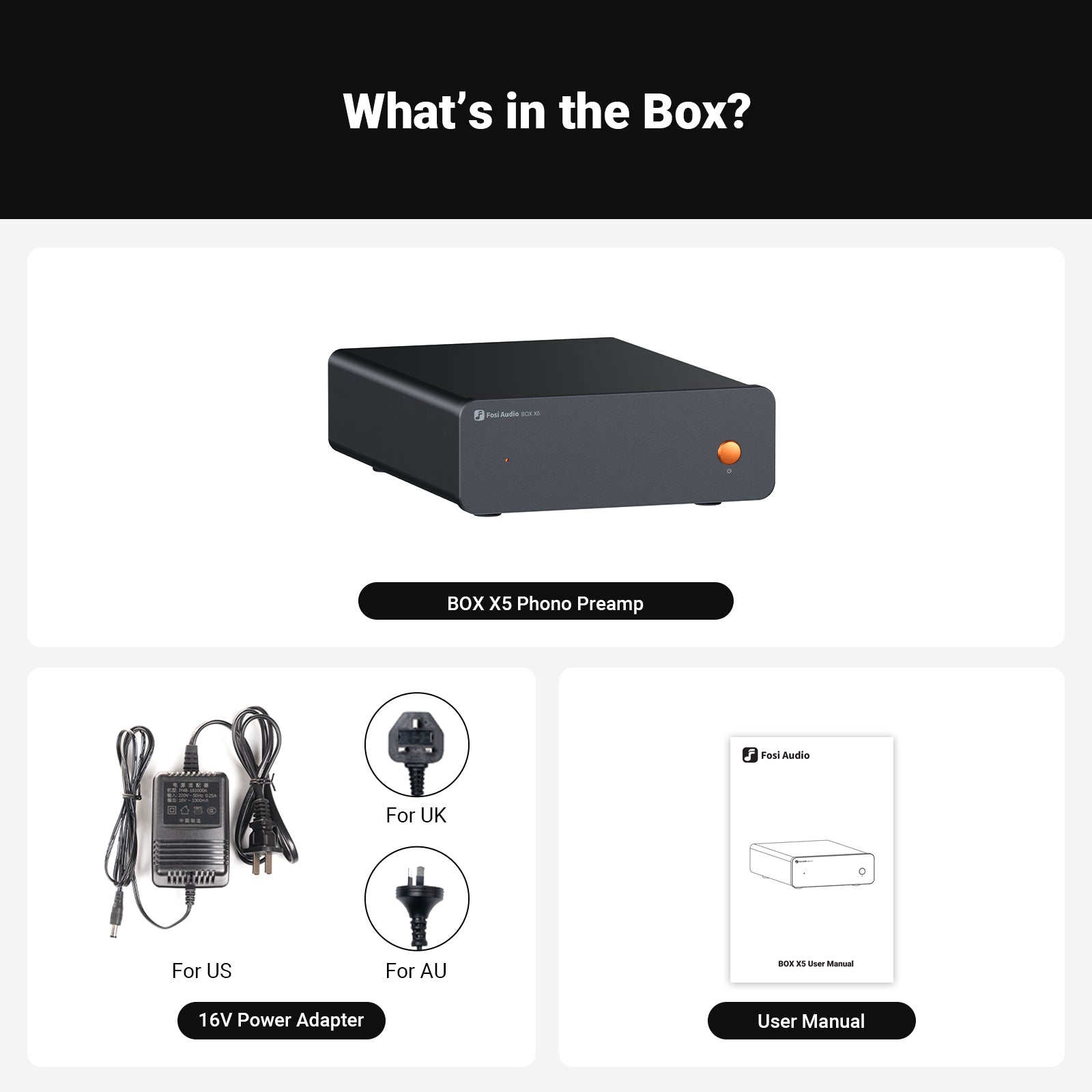 Fosi Audio Box X5 Phono Preamp for Turntable