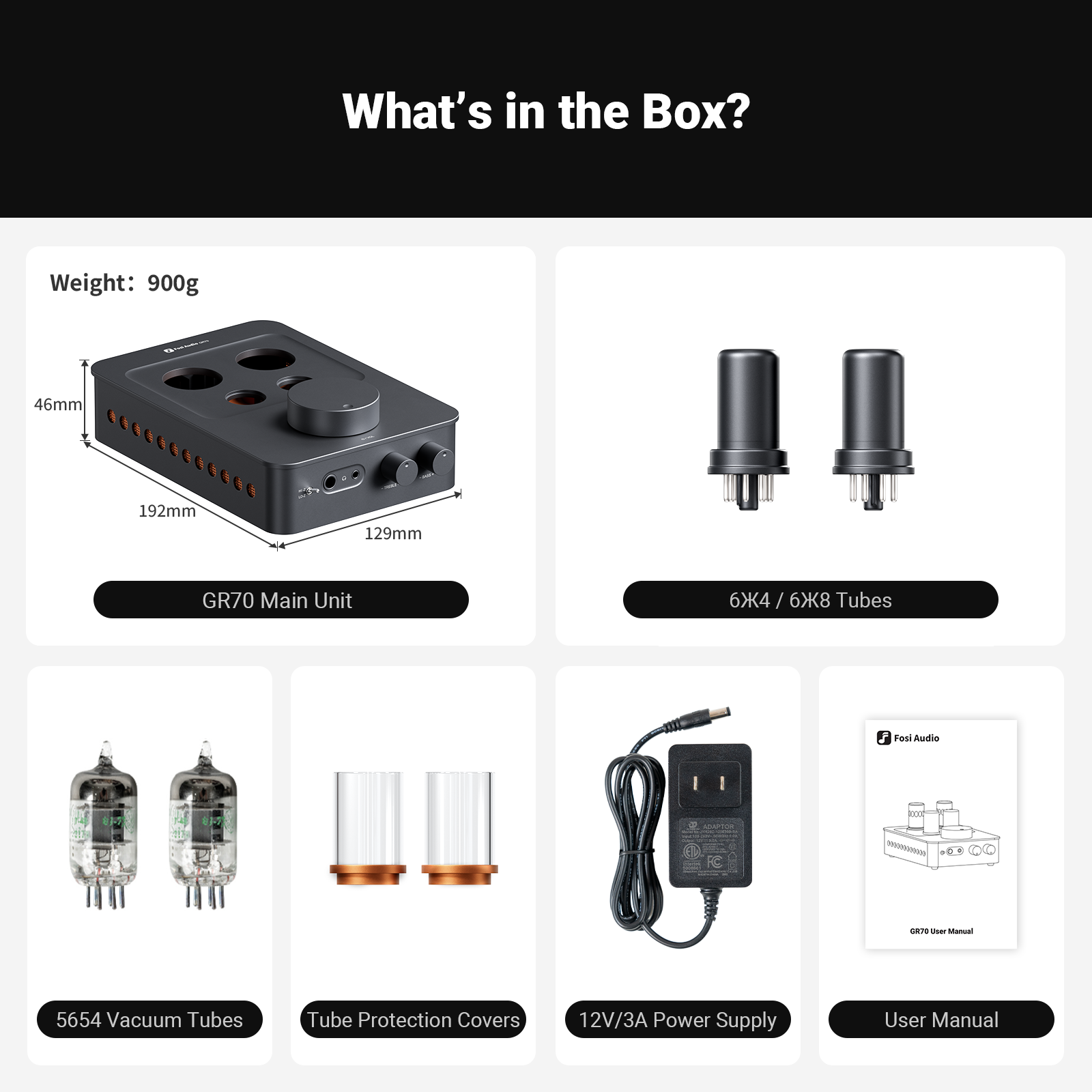 Fosi Audio GR70 Tube Headphone Amp