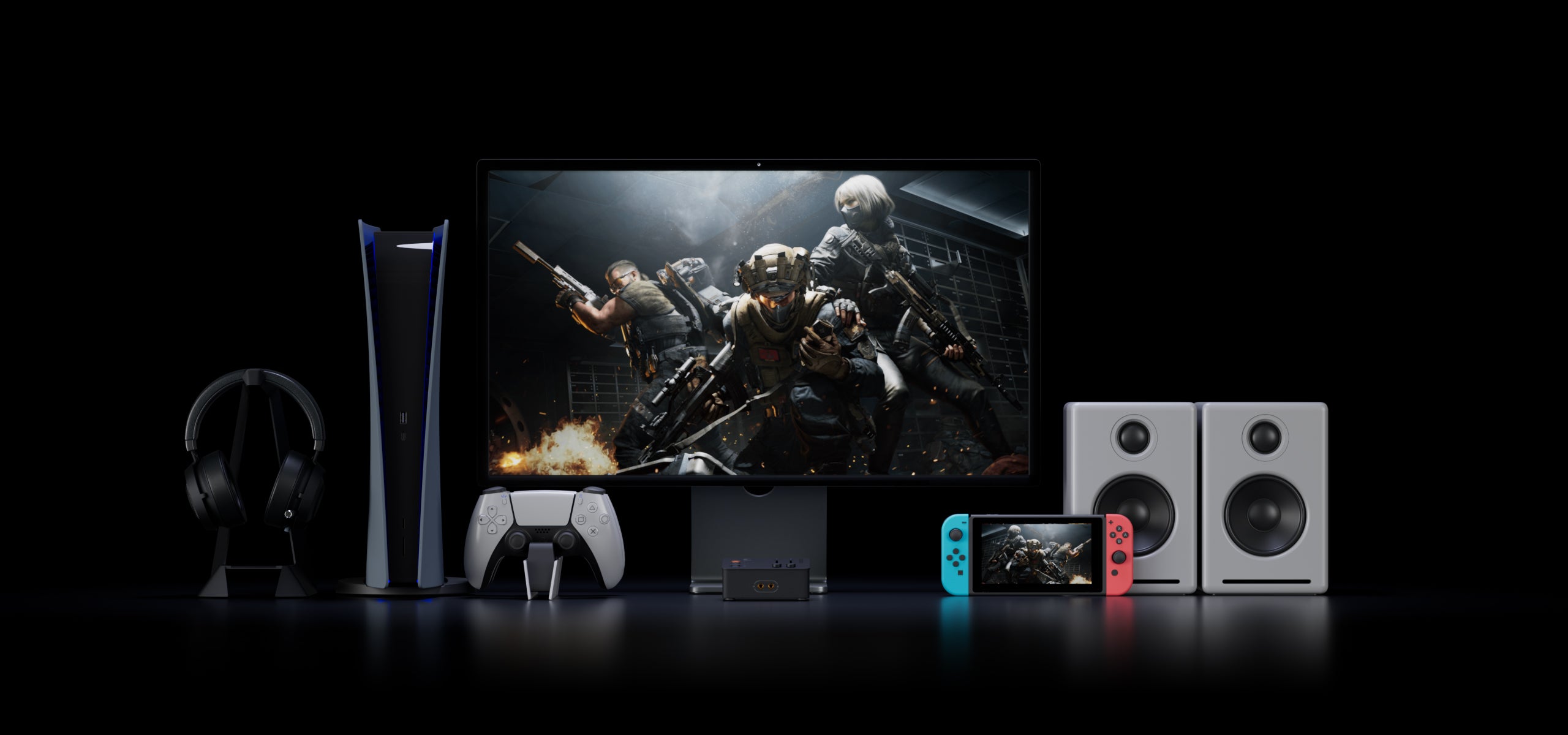C3 gaming audio system with PC and consoles