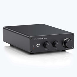 Fosi Audio BT10A-S Amplificateur Bluetooth 5.0 Récepteur Audio stéréo, 2  canaux Mini Hi-FI Class D Integrated Amp, pour Haut-parleurs passifs