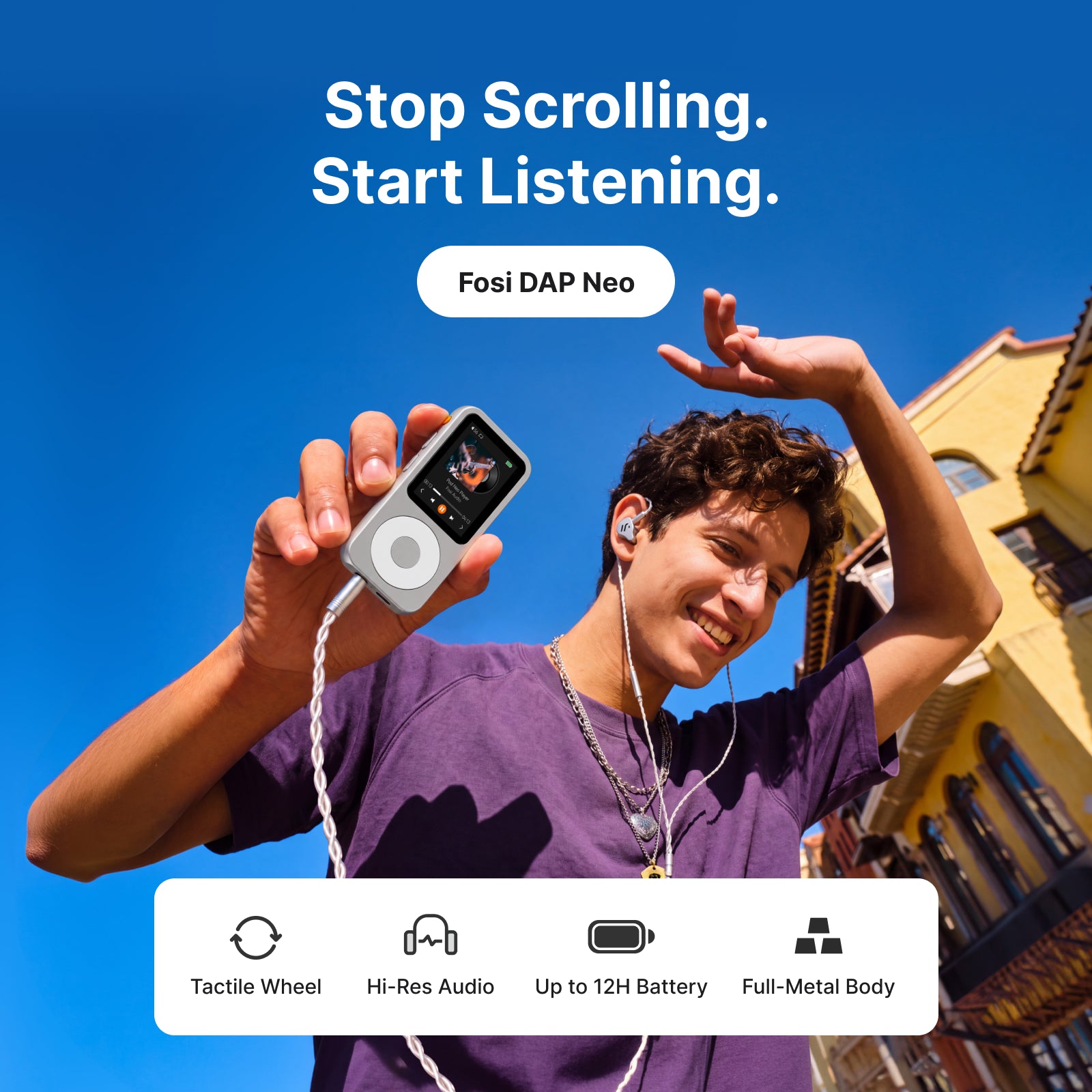Fosi Audio DAP Neo - Modern Classic Hi-Fi MP3 Music Player