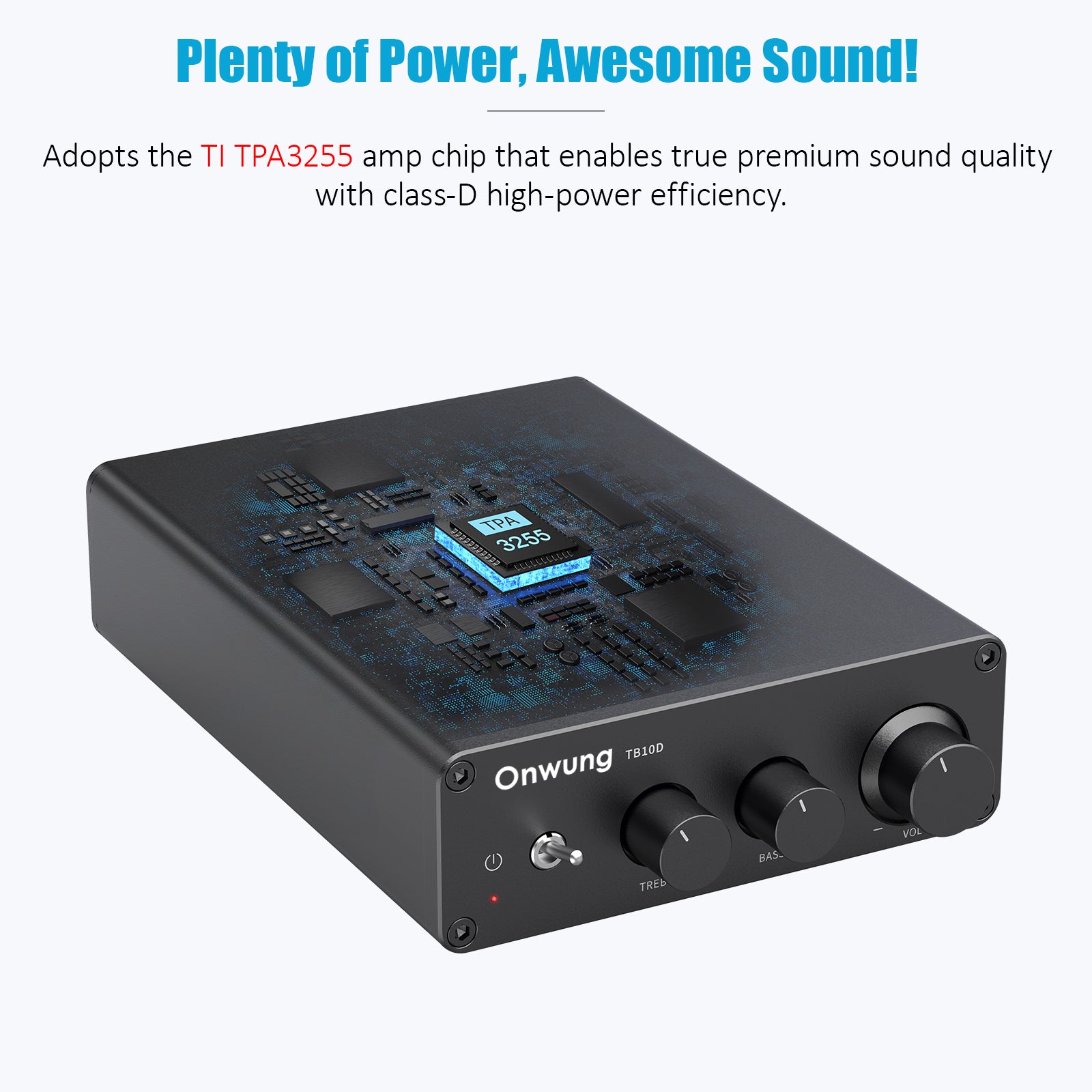 Onwung TB10D TPA3255 Stereo HiFi Audio Power Amp 600W – Fosi Audio