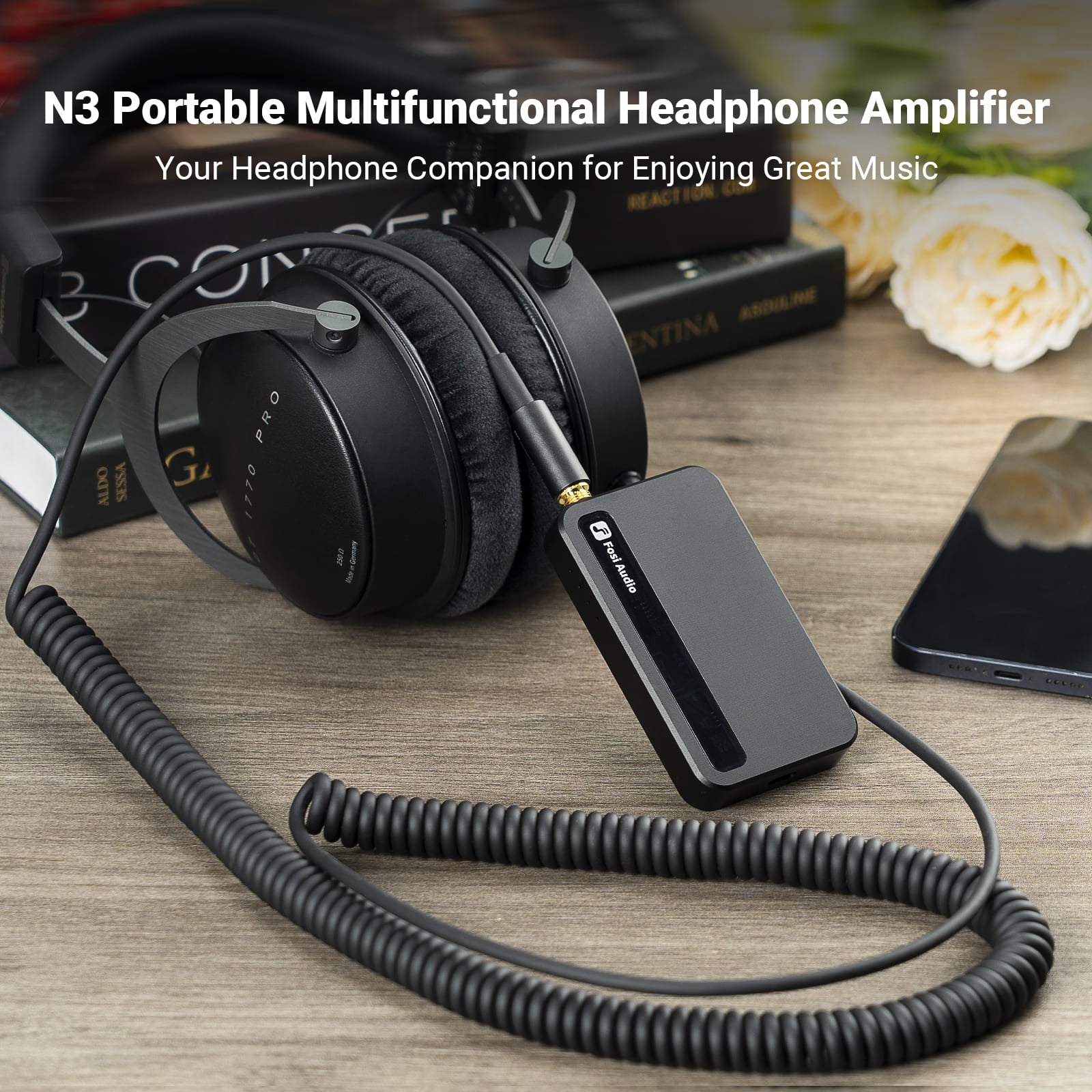 Fosi Audio N3 Portable Bluetooth Headphone Amplifier Receiver