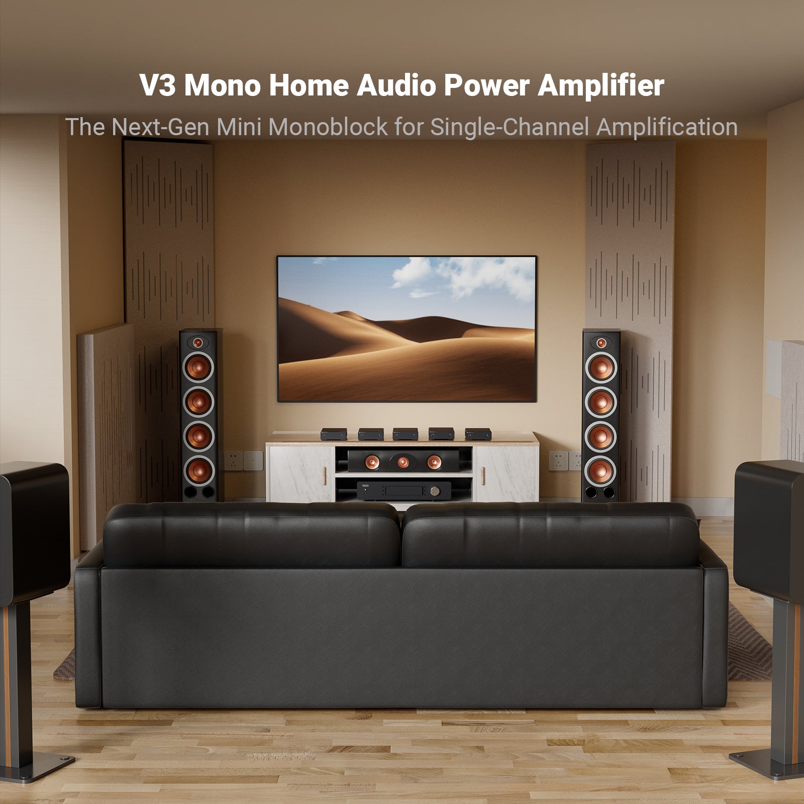 【Pre - Sale】Fosi Audio V3 Mono Power Amplifier for Home Audio Speakers, Mini Monoblock Class D Amp - Fosi Audio