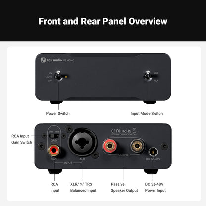 Fosi Audio V3 Mono Monoblock Power Amplifier