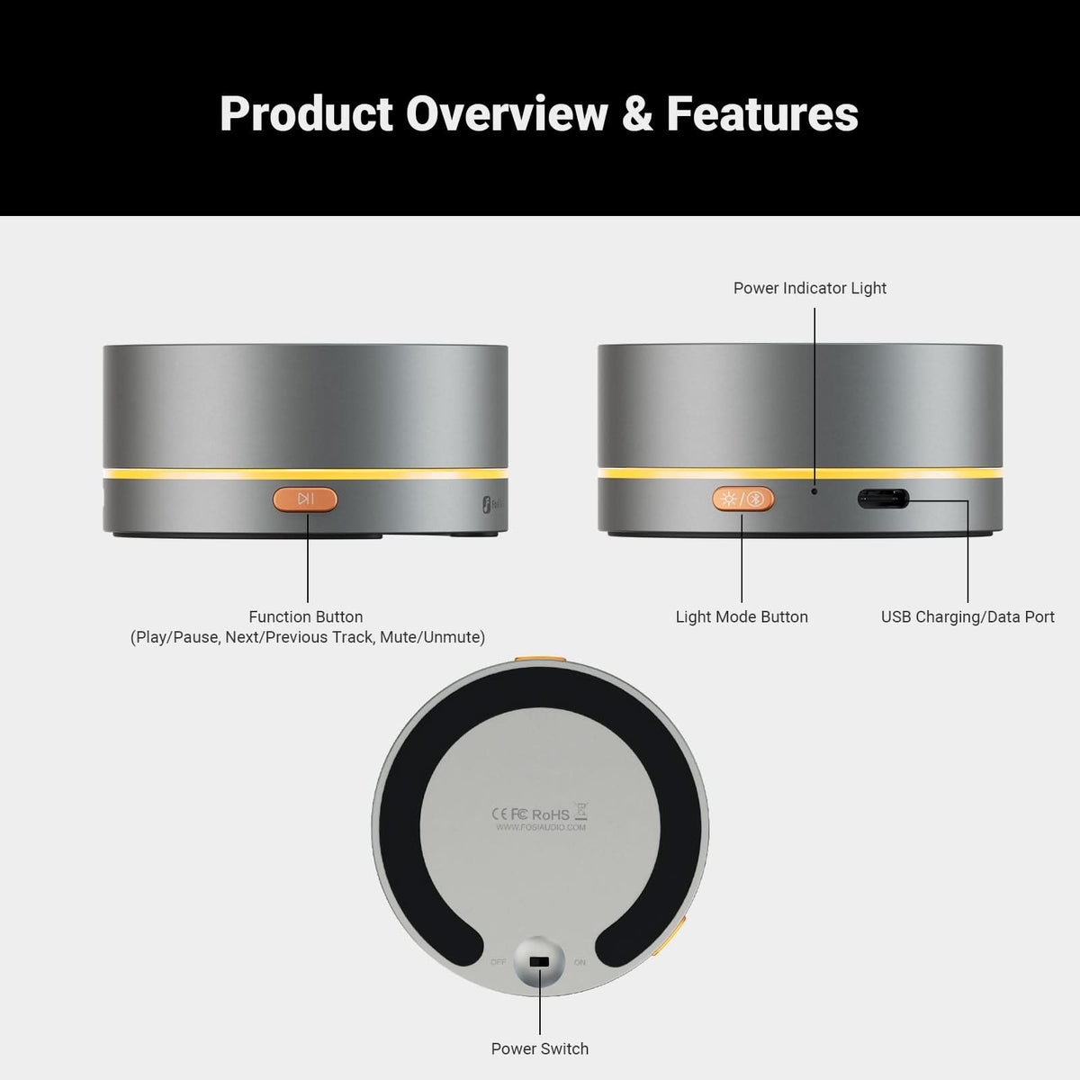Fosi Audio VOL20 Bluetooth Volume Control Knob