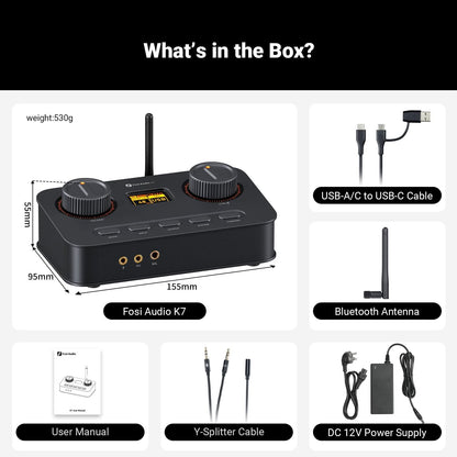 Fosi Audio K7 HiFi DAC & Headphone Amplifier - Fosi Audio