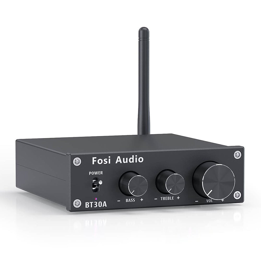 Fosi Audio BT30A Digital Wireless Amp with Bass&Treble Control Stereo Audio Amplifier 2.1 Channel For Home Speakers Support AptX - Fosi Audio