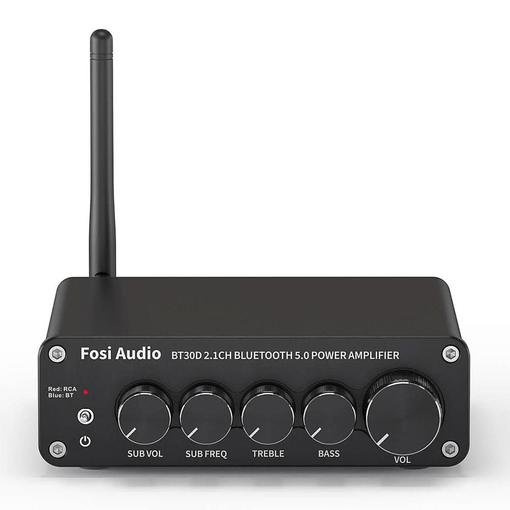 Fosi Audio BT30D PRO Bluetooth 5.0 2.1 Channel Amplifier – Class D Hi-Fi With TPA3255