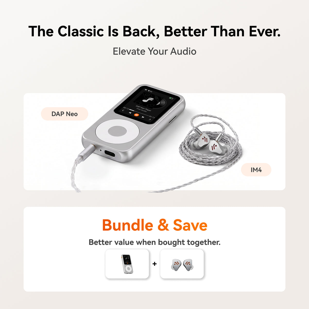 Fosi Audio DAP Neo Modern Classic MP3 Player