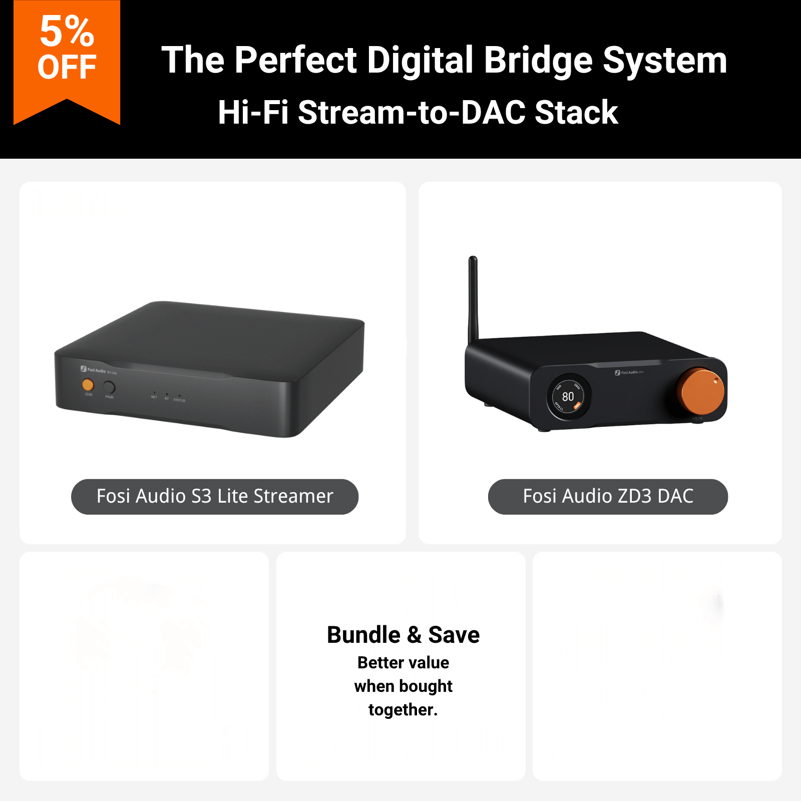 Fosi Audio S3 Lite HiFi Music Audio Streamer