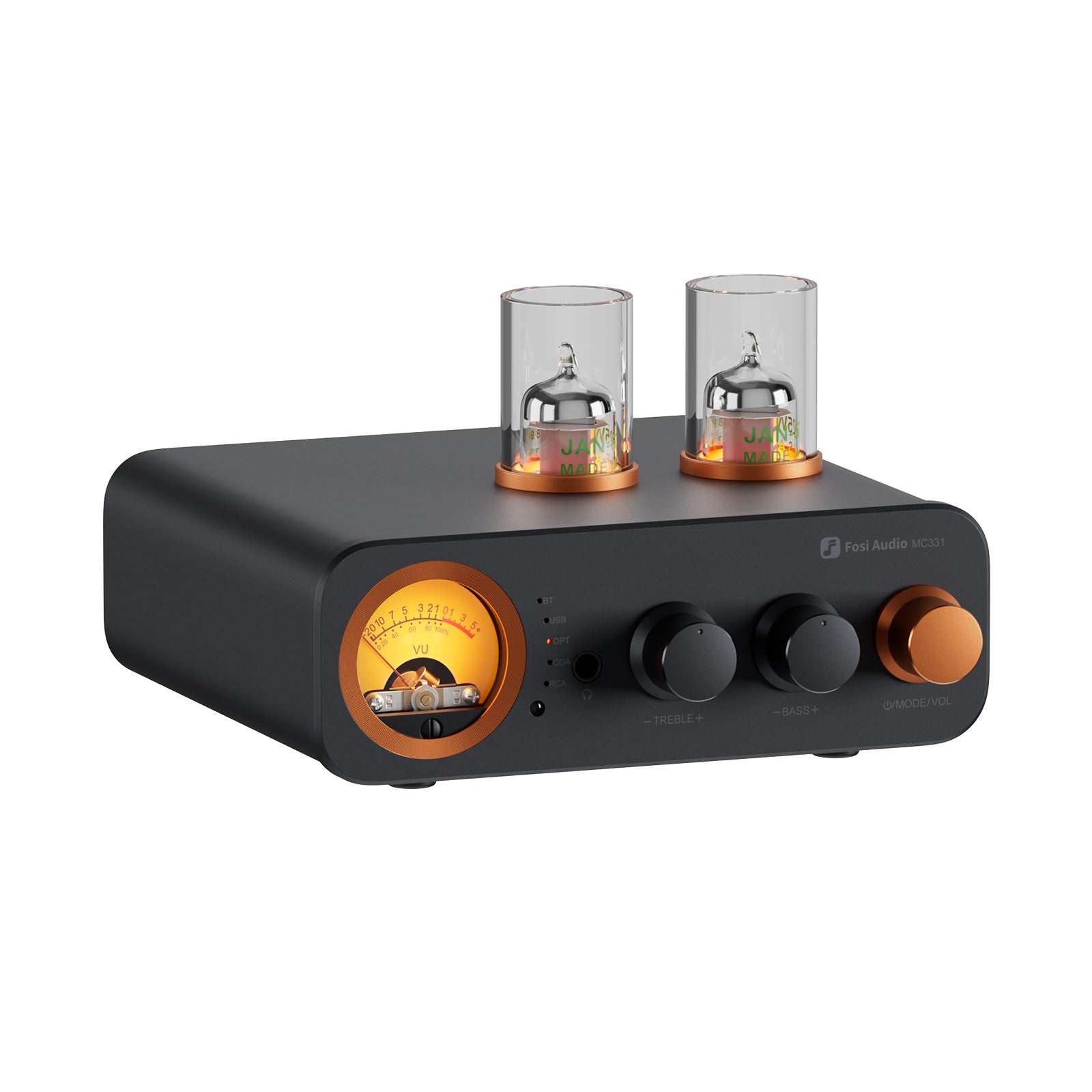 Fosi Audio MC331 Tube Integrated Bluetooth Amplifier with DAC and VU Meter - Fosi Audio