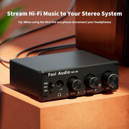 Fosi Audio Q4 Desktop DAC Headphone Amplifier