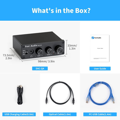 Fosi Audio Q4 Desktop DAC Headphone Amplifier