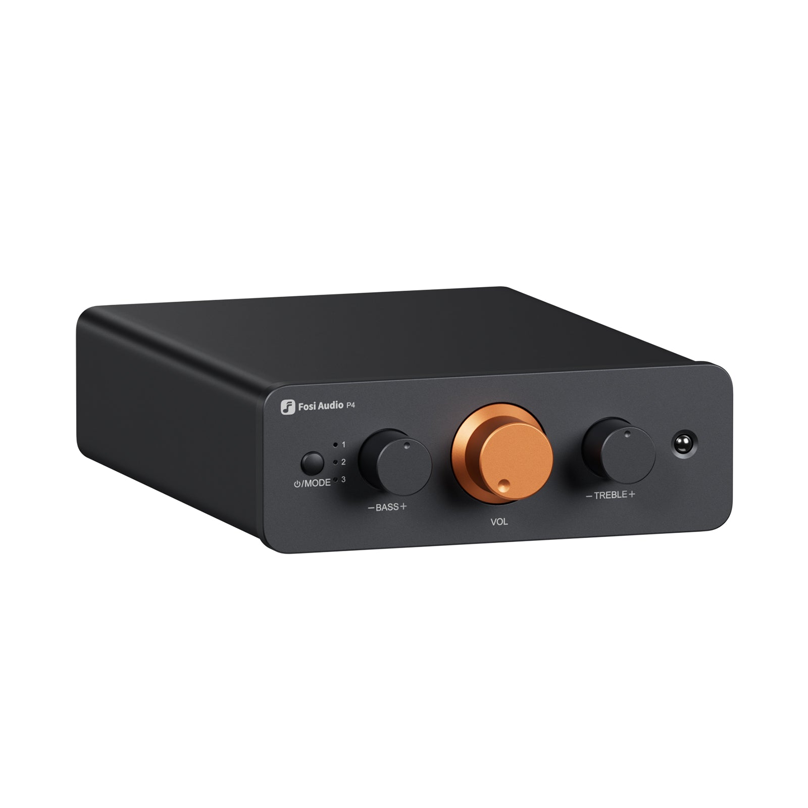 Fosi Audio P4 Mini Preamp with 3 RCA Inputs, EQ/Bypass, Treble & Bass Tone Control with Remote Control - Fosi Audio