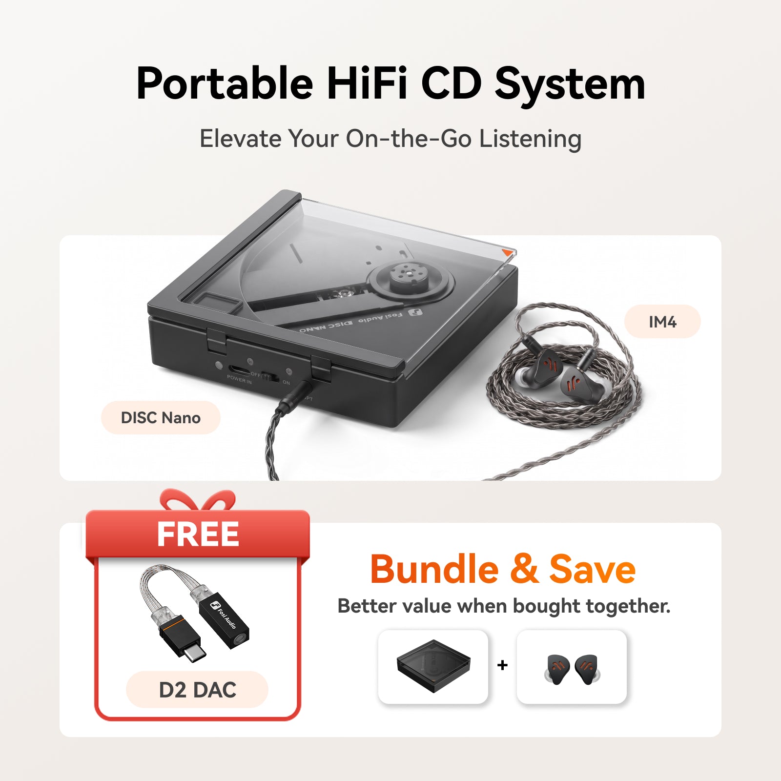 Fosi Audio DISC Nano CD Player