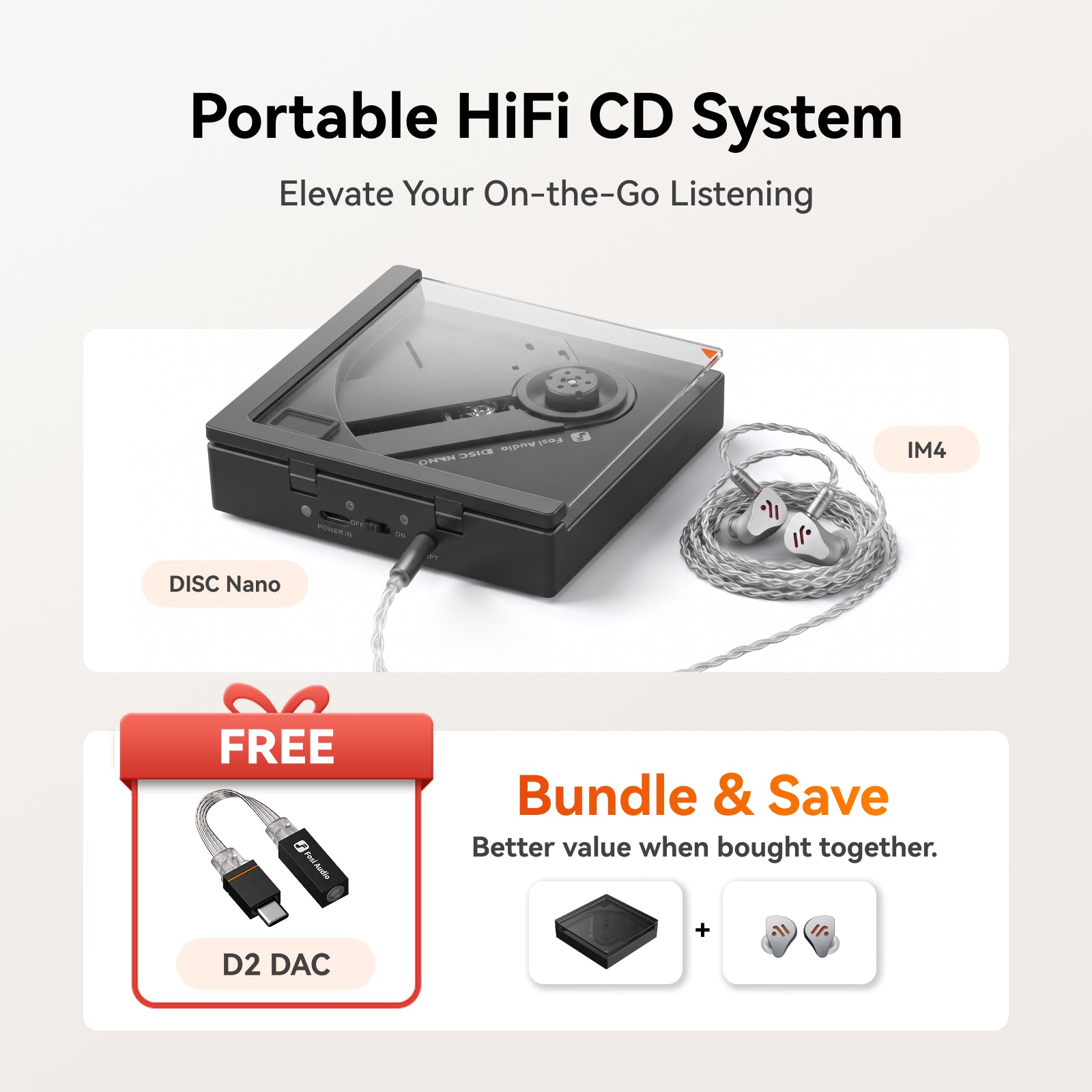 Fosi Audio DISC Nano CD Player