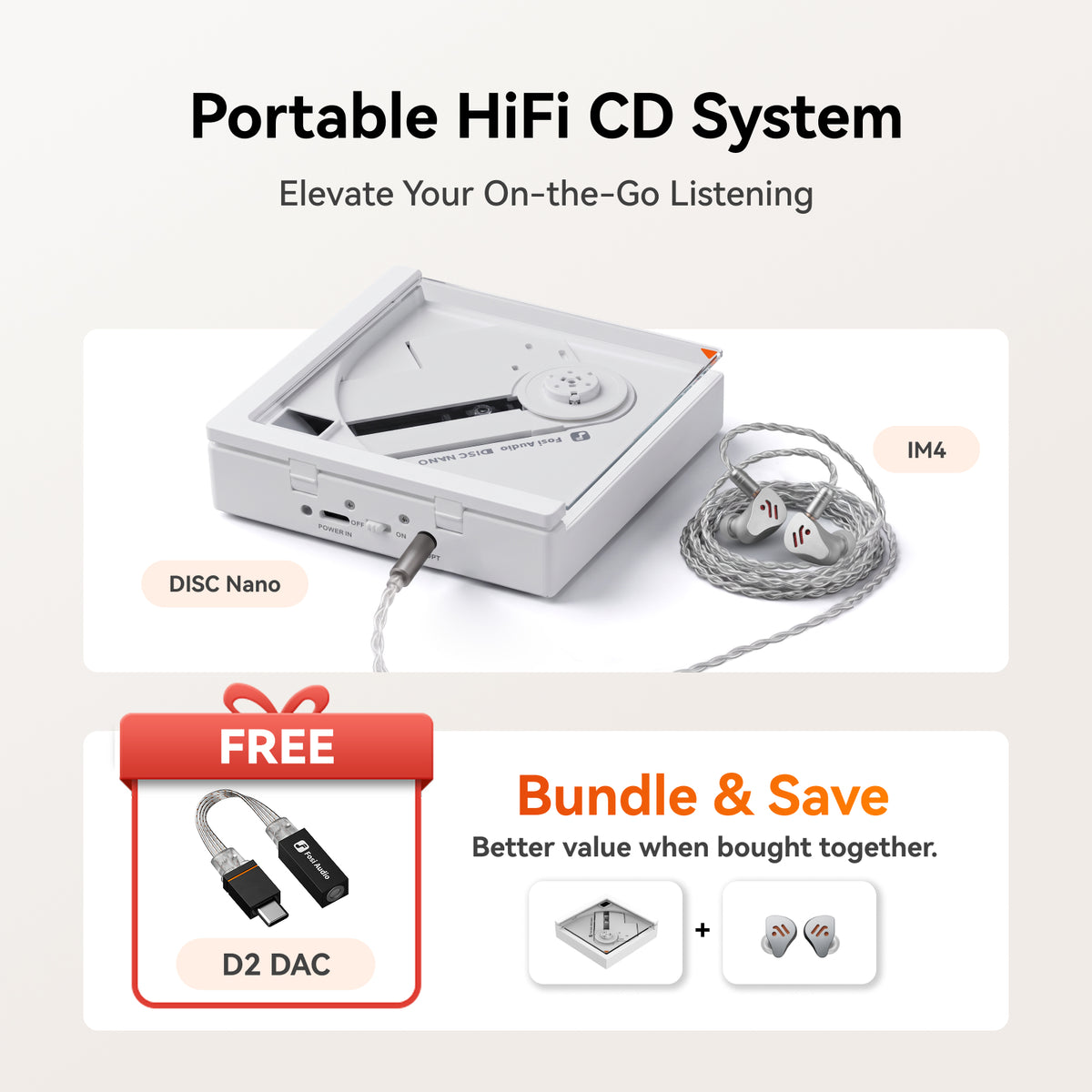 Fosi Audio DISC Nano CD Player