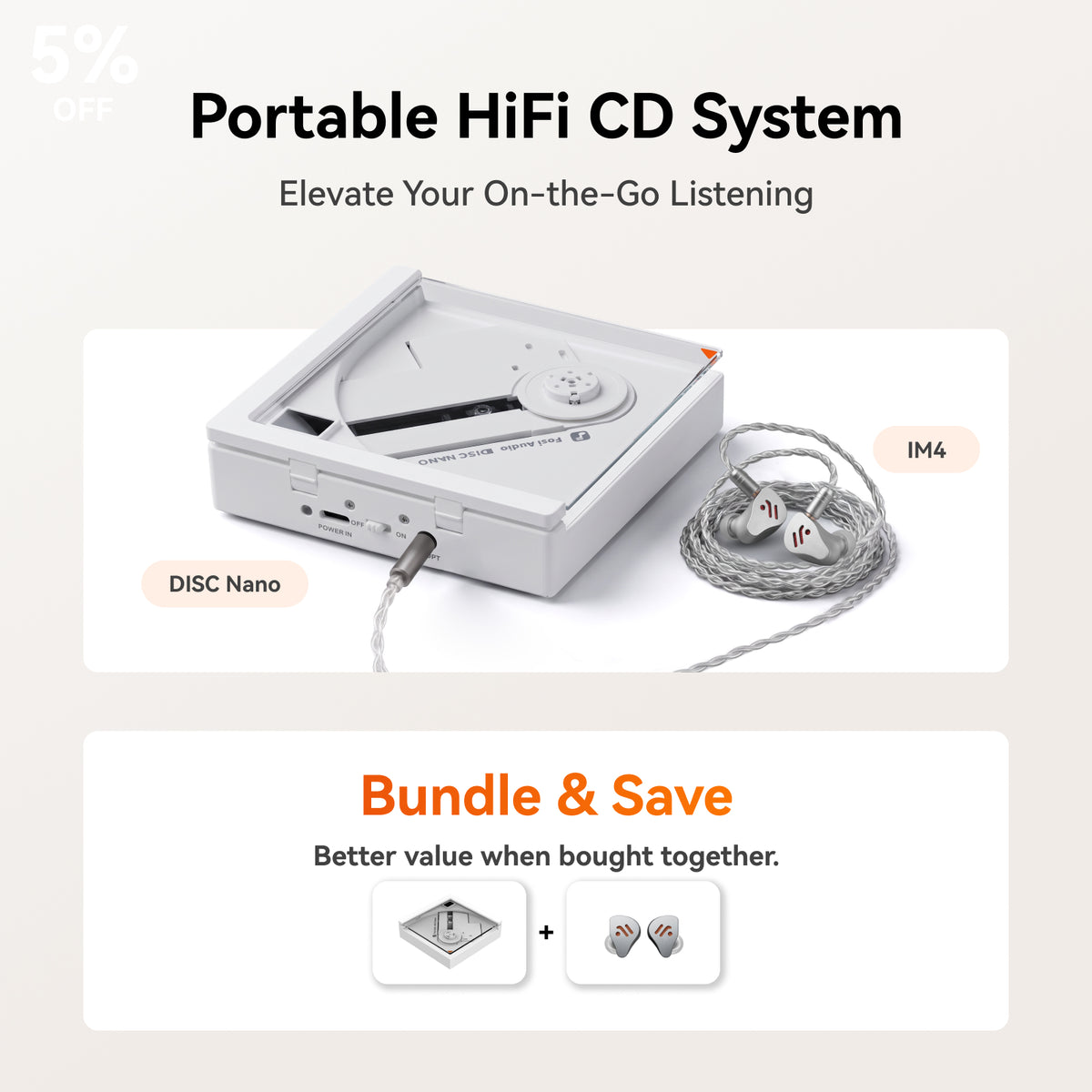 Fosi Audio DISC Nano CD Player